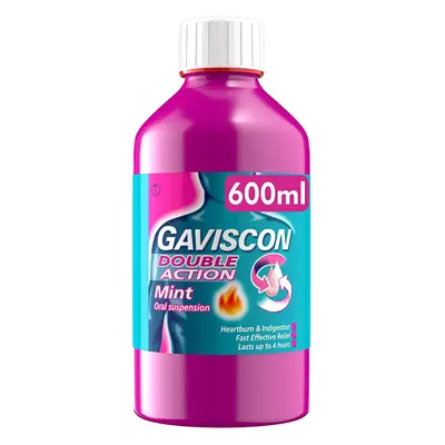 Gaviscon Double Action Liquid Heartburn and Indigestion Relief Mint Flavour 600ml