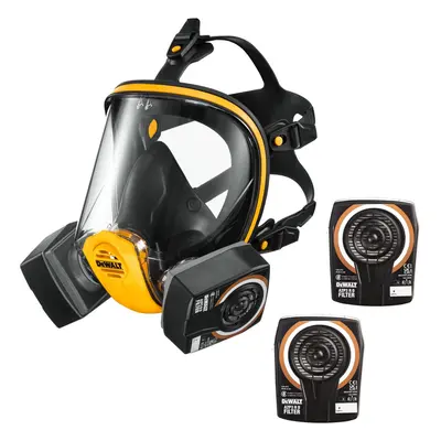 Dewalt Medium A2P3 Full Face Protection Dust Mask Respirator + Extra Filters