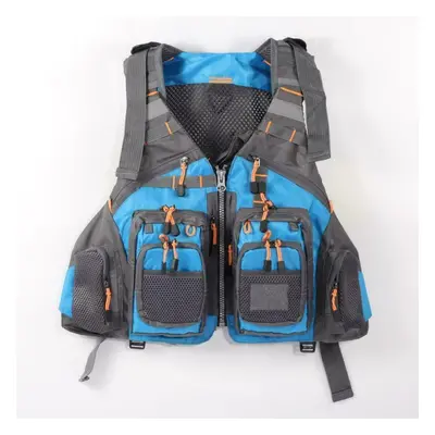 (blue, free size(45-95KG)) Life Vest Life Jacket Fishing Outdoor Sport Flying Jacket Safety Surv