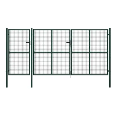 (green, x cm) vidaXL Garden Gate Lawn Fence Door Mesh Patio Outdoor Gate Galvanised Steel