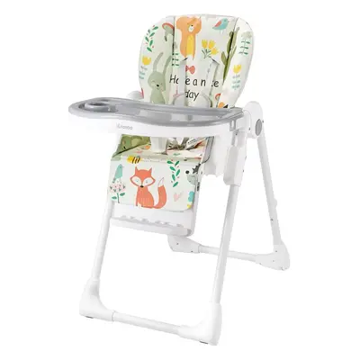 (Animal World) UBRAVOO Baby Foldable Highchair Months Plus Fantasy Realm, Reclining, Double Tray