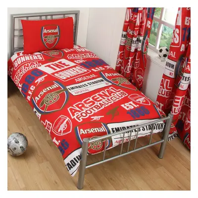 Arsenal FC Patch Single Duvet Cover and Pillowcase Set