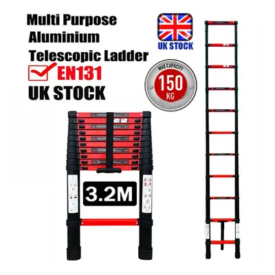 3.2M Telescopic Multi-Purpose Extendable Heavy Duty Aluminium Ladder