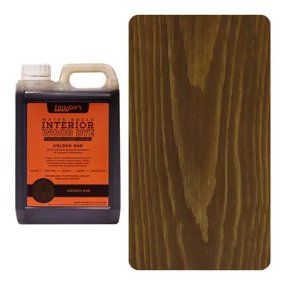 (5ltr, Golden Oak) Littlefair's Indoor Wood Stain - Wood Colours