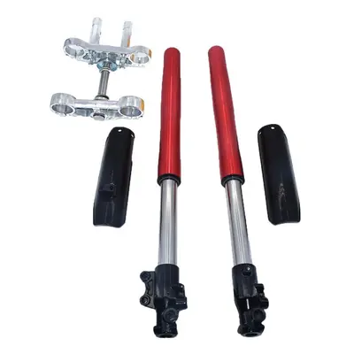 (RED 15MM AXLE HOLE) 710MM Front Inverted fork shock absorption 45MM/48MM with device upper and 