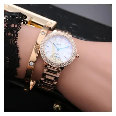 Guou Casual watches Sapphire rose Steel watch female diamond quartz watch waterproof Woman watch