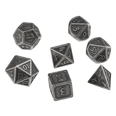 7Pcs Antique Color Solid Metal Heavy Dice Set Polyhedral Dices Role Playing Games Gadget RPG