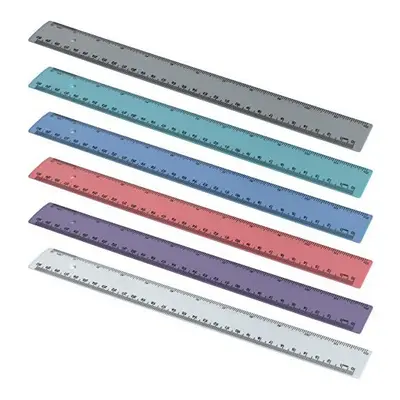 Plastic Ruler Inches and Centimeters Measuring Device Tool for Student School Office Heavy Duty 