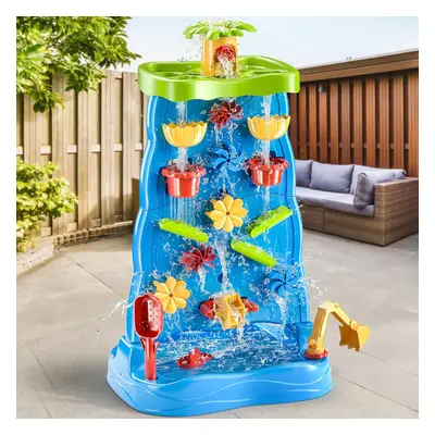 (large) Toddlers Water Table Waterfall Maze-like Wall - Double-Sided Water Sand Table for Kids, 