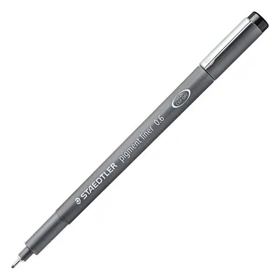 Staedtler Pigment Liner Fineliner Pen with Line Width 0.6 mm - Black, Pack of