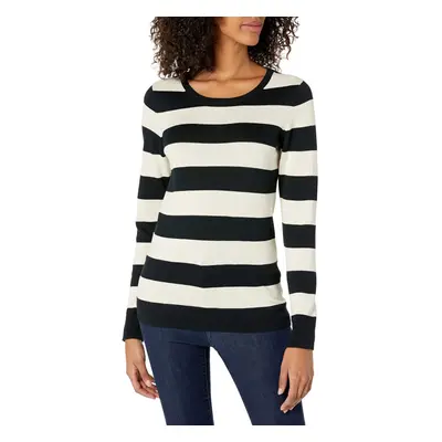 Amazon Essentials Women's Long-Sleeve Lightweight Crewneck Sweater Available in Plus Size Black 