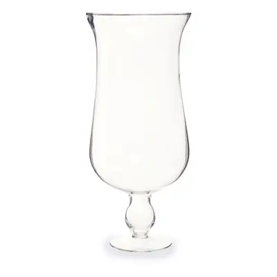 AMBRA CLEAR GLASS FLUTED VASE