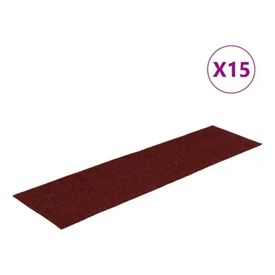 (red, x cm) vidaXL Self-adhesive Stair Mats Decoration Stair Protector Anti-slip Stair Rug