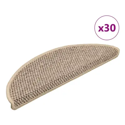 (dark beige, x x cm/ pcs) vidaXL Self-adhesive Stair Mats Stair Treads Protector Rug Sisal-Look 