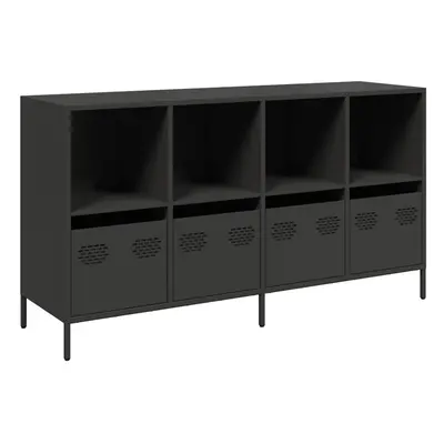 (black) vidaXL Sideboard Olive Green 135x39x73.5 cm Cold-rolled Steel storage cabinet