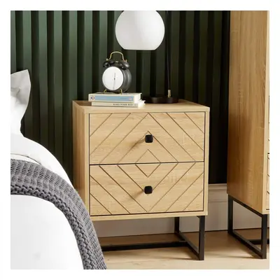 Home Source Aztec Drawer Bedside Table Storage Unit