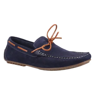 (Blue, (Adults')) Hush Puppies Reuben Suede Men's Navy Boat Shoes