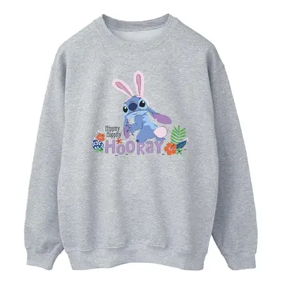 (S, Sports Grey) Disney Mens Lilo & Stitch Hippity Hop Stitch Sweatshirt