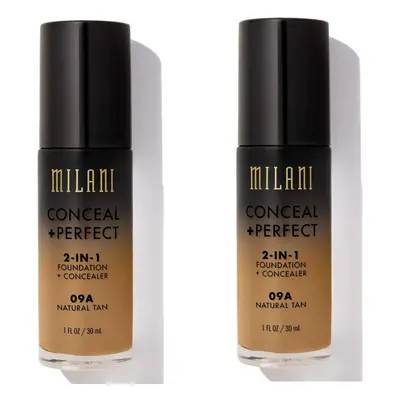 Milani Conceal And Perfect In Foundation + Concealer Natural Tan 30ml x2