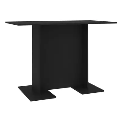 vidaXL Dining Table Black Engineered Wood Indoor Kitchen Dinner Table Stand