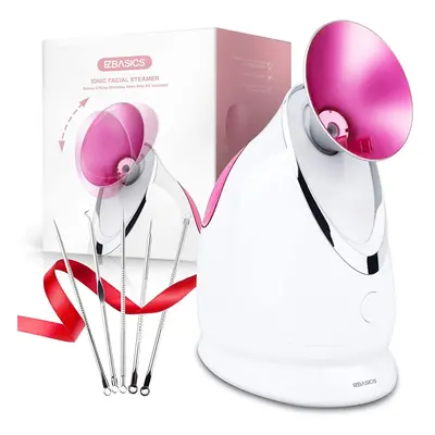 EZBASICS Facial Steamer Nano Ionic Face Steamer for Home Facial, Warm Mist Humidifier Atomizer f