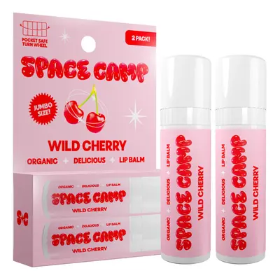 Space Camp Wellness Jumbo Lip Balm Wild Cherry Organic Flavored Balm Pack