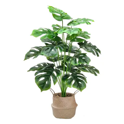 70cm Forks Large Artificial Monstera Plants Fake Palm Tree Plastic Turtle Leaves Green Tall Plan