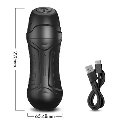 (black) Automatic Male Masturbator Cup Vacuum Stimulator Blowjob Vaginal Masturbation For Men Pu