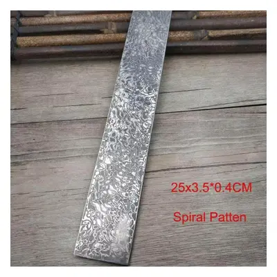 (Cloud(25x3.5x0.4CM)) / Cm Vg10 High Hardness Rose Sandwich Pattern Damascus Steel Raw Material 