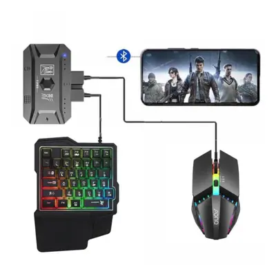 (Throne+keyboard+mouse) M1pro Mobile Controller Gaming Keyboard Mouse Converter Pubg Mobile Cont