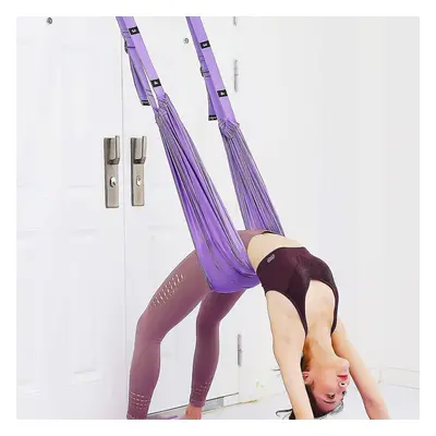 (Purple) Leg Stretcher Strap, Backbend Training Belt With Door Anchor, Flexibility Trainer Stret