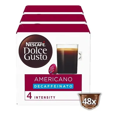 NESCAFE Dolce Gusto Americano Decaf Coffee Pods - total of Coffee Capsules - Decaffeinated Coffe