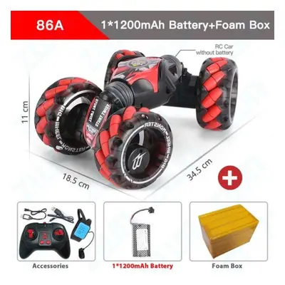 (1 battery, Red) 4wd Rc Radio Gesture Induction Remote Control Car