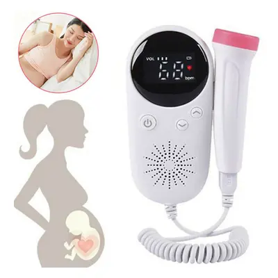 Fetal Pregnancy Doppler Pocket Baby Heart Rate Monitor Fetal Heartbeat Detector Ultrasonic