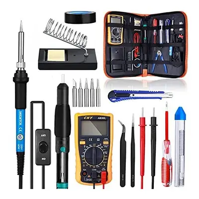 Soldering Iron Kit, SREMTCH 60W 220V Welding Tool with ON/Off Switch Adjustable Temperature knob