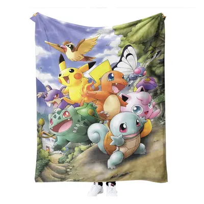 (Style 03, 150X200CM) Pokemon Fleece Blanket Throw Sofa Flannel Shaggy