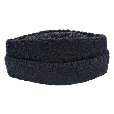 (Black) Men's Genuine Leather Karakul Hat