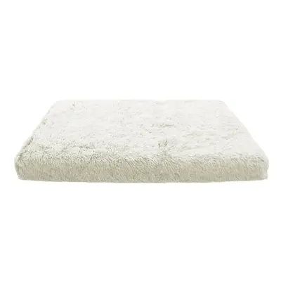 (S) Pet Bed Off White Removable Calming Soft Plush Cushion Mat