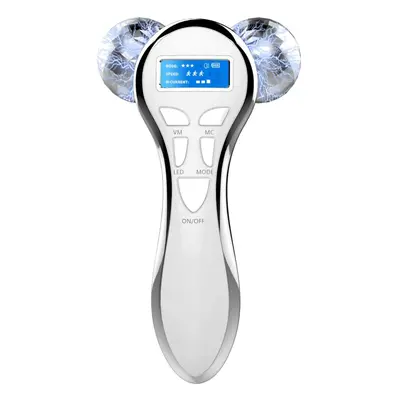 4D Microcurrent Face Massager Roller,Electric Rechargeable Face Lift Roller Arms Legs Massager f