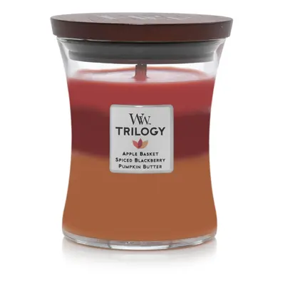 WoodWick Medium Hourglass Candle Autumn Harvest - Premium Soy Blend Wax Pluswick Innovation Wood