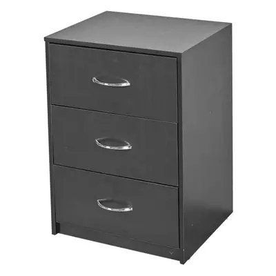 ( Draw Cabinet) Black Wooden Bedroom Cabinet Chest Drawers Table