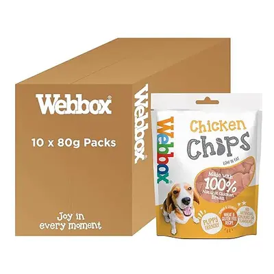 Chicken Chips Dog Treats - Made with Percent Natural Chicken Breast, Puppy Friendly, Low Fat, Wh