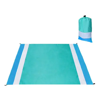 (Green) 200x210cm Beach Mat Sand Free Blanket Waterproof Picnic Pad Oversize Sunshade Canopy Out