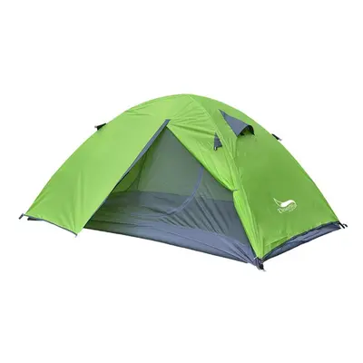 (Green) Backpacking Tent Person Aluminum Pole Lightweight Camping Tent Double Layer Portable Han