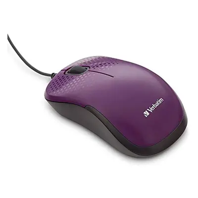 Verbatim Silent Corded Optical Mouse - Purple