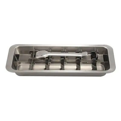 Lever-Style Ice Tray, in Stainless Steel Ice Making Mold and Ice Cracker