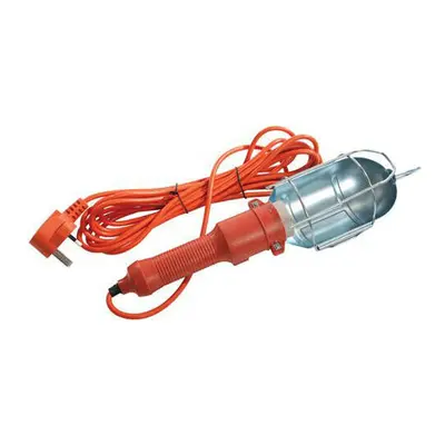 230V 60W Work Light Protective Bulb Cage 5m Cable Req. 60W Lamp