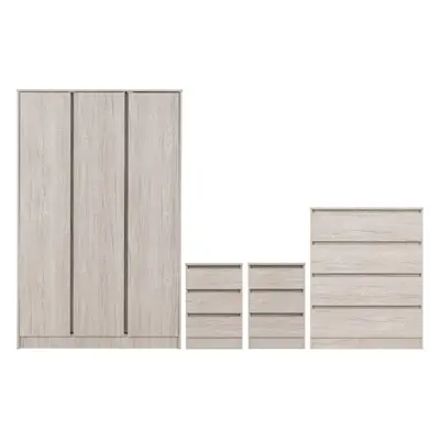 Malvern Door Wardrobe Bedroom Set Urban Snow Beige Items