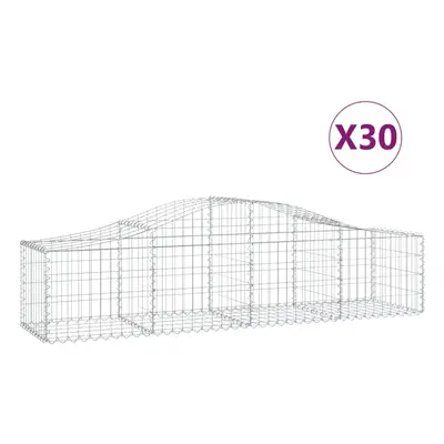 (30 pcs, x x 40/60 cm) vidaXL Arched Gabion Basket Stone Basket Gabion Retaining Wall Galvanised