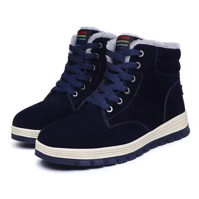 (blue, 40) High Quality Shock-absorbing Anti Slip Wear-resistant High Top Fashion Trend Cotton S